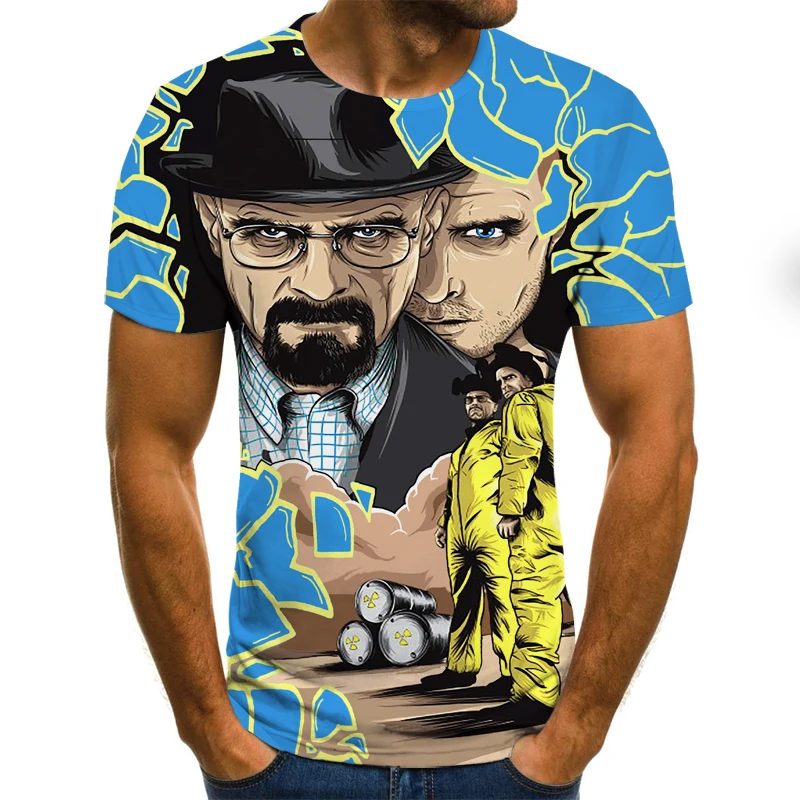 

2020 autumn new 3DT Shirts for Men Short Sleeve interesting Various character T-shirt men's O-neck streetwear