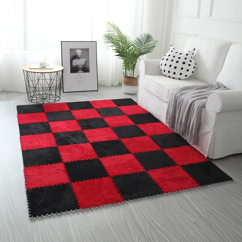 

New Living Room Bedroom Carpet Crawling Mat Modern Minimalist Stitching Sofa Cushion Safety Non-slip Home Decoration Products