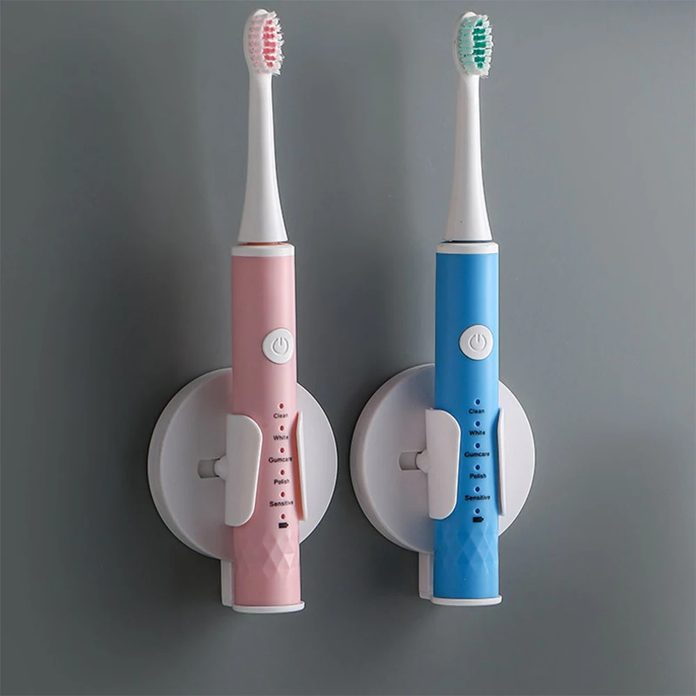 

Electric Toothbrush Holder Wall-Mounted Space-Saving Bathroom Storage Stand Elastic Protect Keep Dry Base Bathroom Accessories