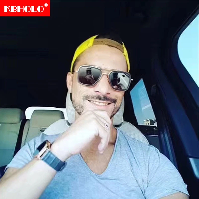 KHBOLO 1:1 Tony Stark солнцезащитные очки мужские Oculos Ретро Мужские Железный человек 3