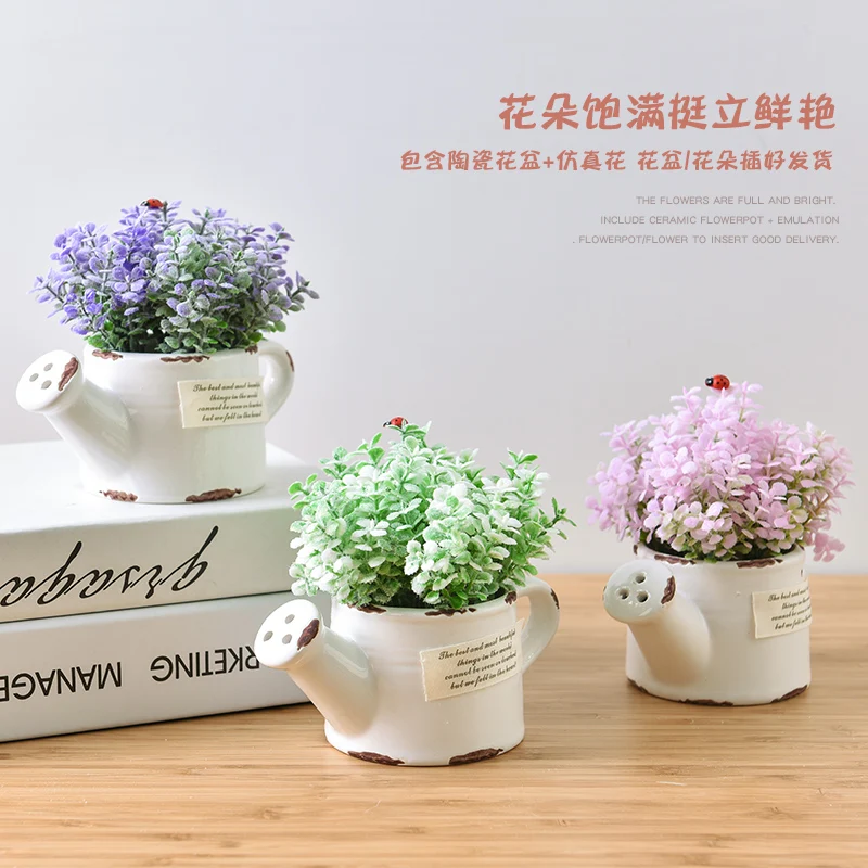 Пасторальные американские домашние украшения искусственные растения в горшке