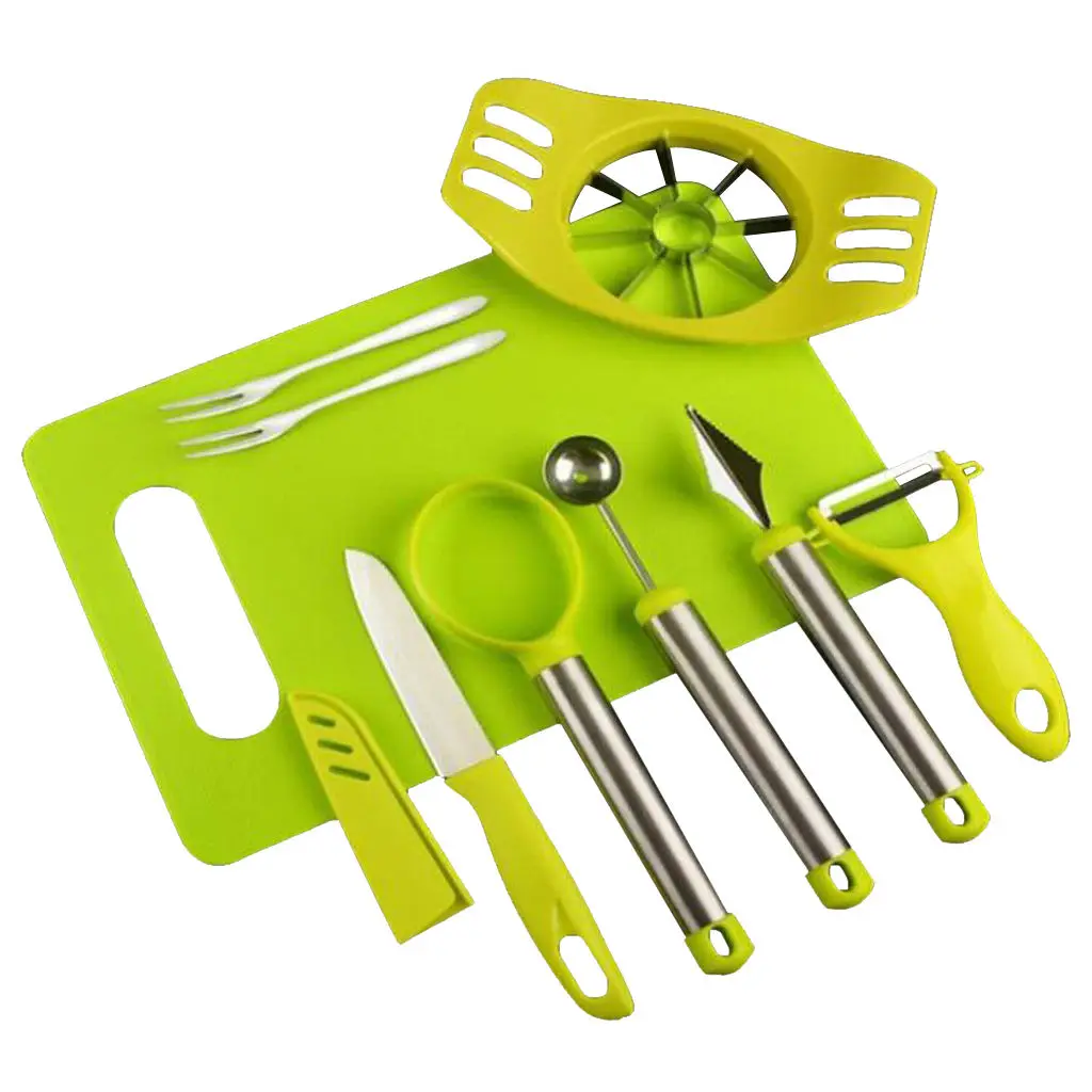 

Kitchen Fruit Carving Garnishing Tool Set Melon Baller Scoop Spoon 2 Colors