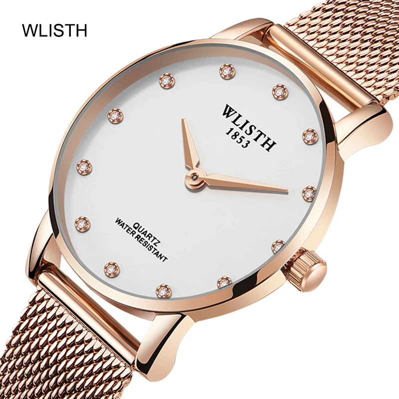 Wlisth 2019 бренд ультра тонкий роскошный Для женщин часы магнит модели с пряжкой