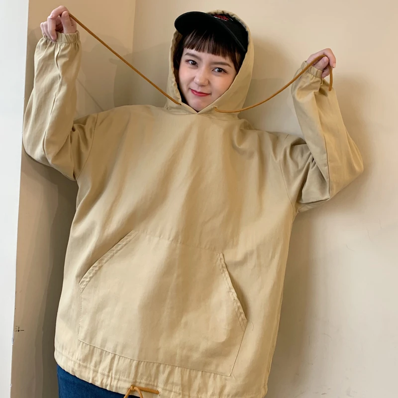 

Japanese Vintage Hooded Sweater Women's Spring and Thin Loose Korean Style Ins Lazy Early Autumn Coat