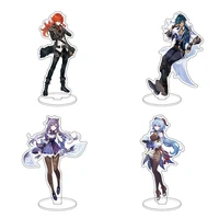 anime genshin impact figure diluc kaeya keqing ganyu cosplay acrylic stand model plate desk decor standing sign toy fans gifts