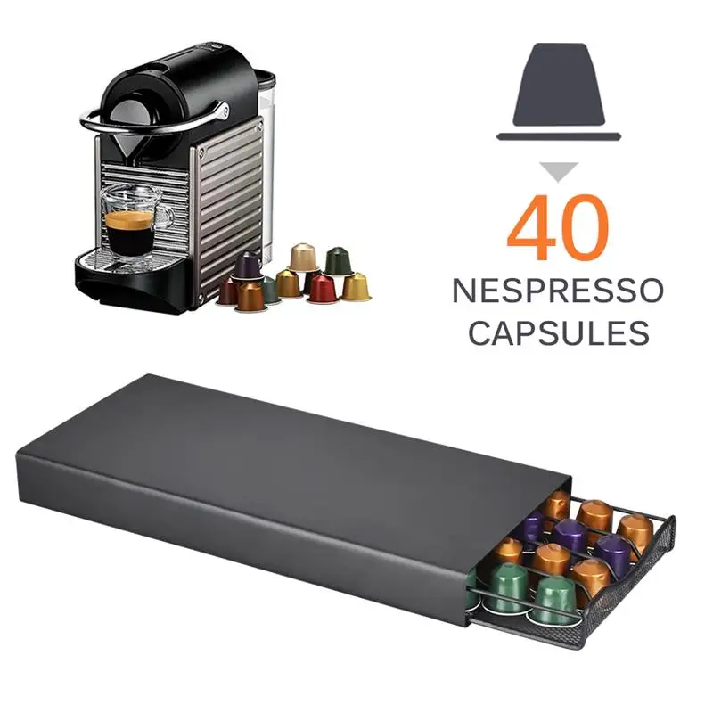 Держатель для капсул кофейных ящик хранения Nespresso полки кофе Подкаст органайзер