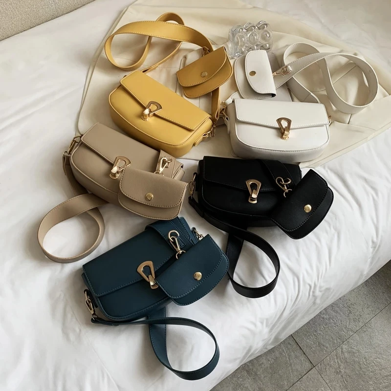 

Small PU Leather Crossbody Bags for Women 2021 Simple Totes Shoulder Bag Lady Luxury Brand Designer Handbags and Purses