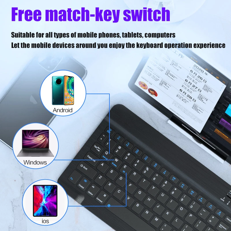 10-inch mobile phone tablet Bluetooth keyboard French Thai Russian Spanish Korean Japanese Italian | Компьютеры и офис