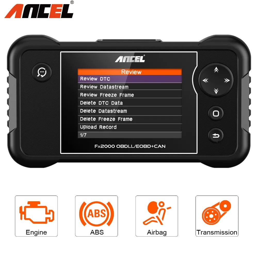 Автомобильный сканер OBD2 считыватель кодов ABS SRS AT OBD 2 многоязычный OBDII