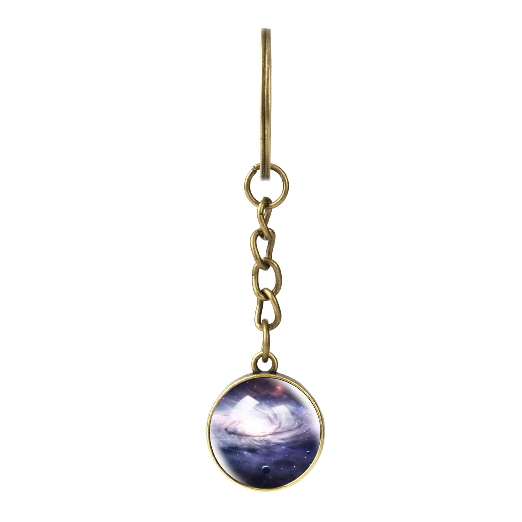 2019 брелок для автомобиля Galaxy Nebula Universe Charm двухсторонний стеклянный шар мужчин и