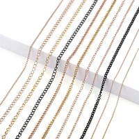 2 5mlot 1 2 4 0mm stainless steel gold necklaces chains bulk jewellery chains for diy jewelry making findings accessories
