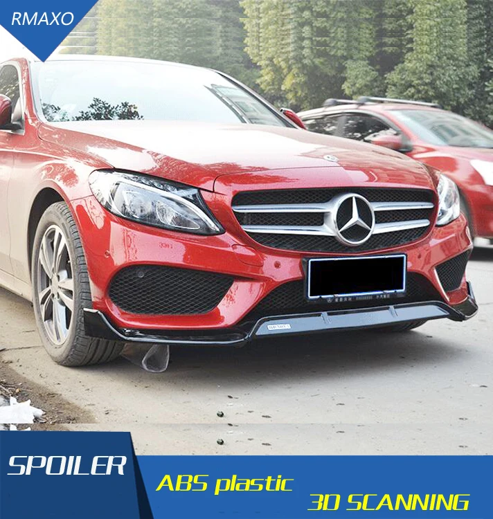 For BENZ W205 Rear spoiler ABS front Bumper Diffuser Bumpers Protector 2016+ After chrome lip rear | Автомобили и мотоциклы