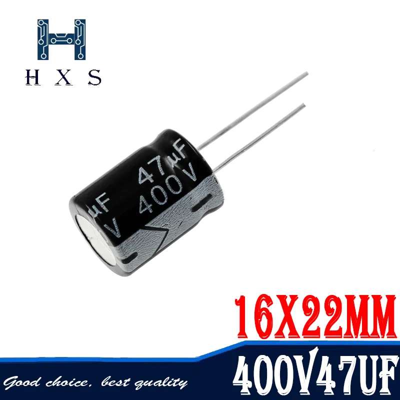 

5PCS 400V47UF 16*22mm 47UF 400V 16*22 Aluminum electrolytic capacitor