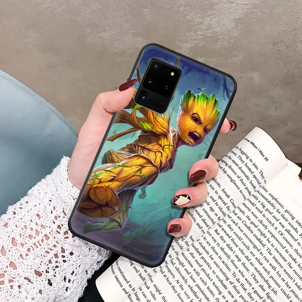 

Guardians of the for Galaxy Marvel Phone Case For Samsung Galaxy Note S 8 9 10 20 Plus E Lite Uitra black Funda Painting Cell