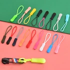 10 шт., съемник для застежки-молнии, Концевая этикетка для веревки, сменный зажим, сломанная Пряжка, фиксатор на молнии, шнур для сумки, чемодана, палатки, рюкзака, головка на молнии