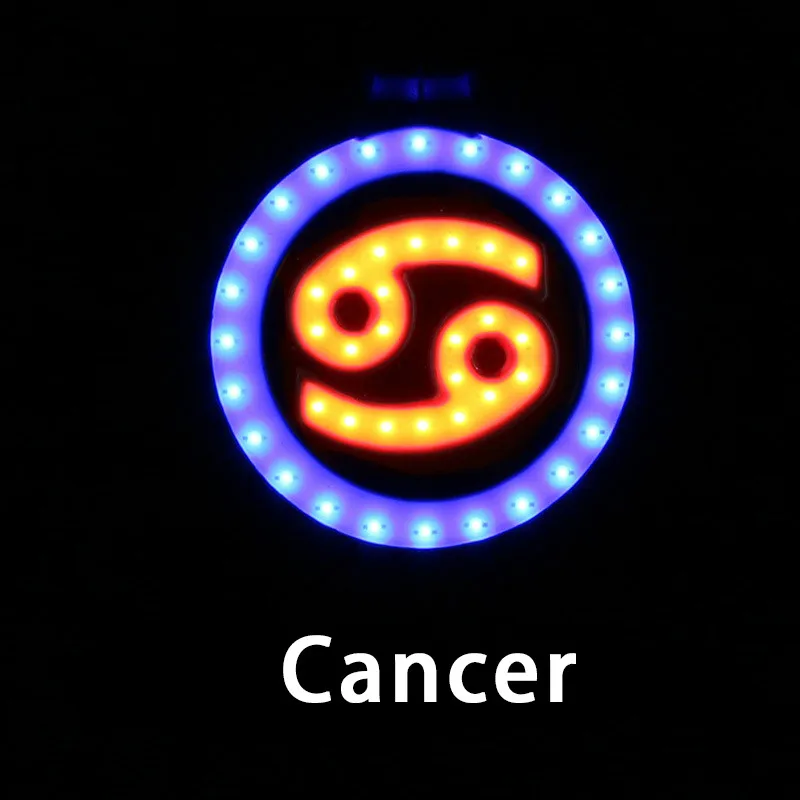 Cancer Колесо велосипеда светильник Водонепроницаемый Велоспорт Шлем хвост светильник Фонари задний светильник для велосипеда USB Перезаряжаемые безопасности ночной езды - Цвет: Cancer