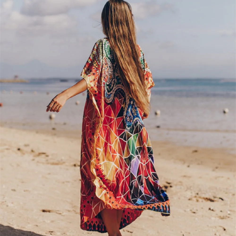 Пляжное макси-платье большого размера купальный костюм пляжный накидка | Женская