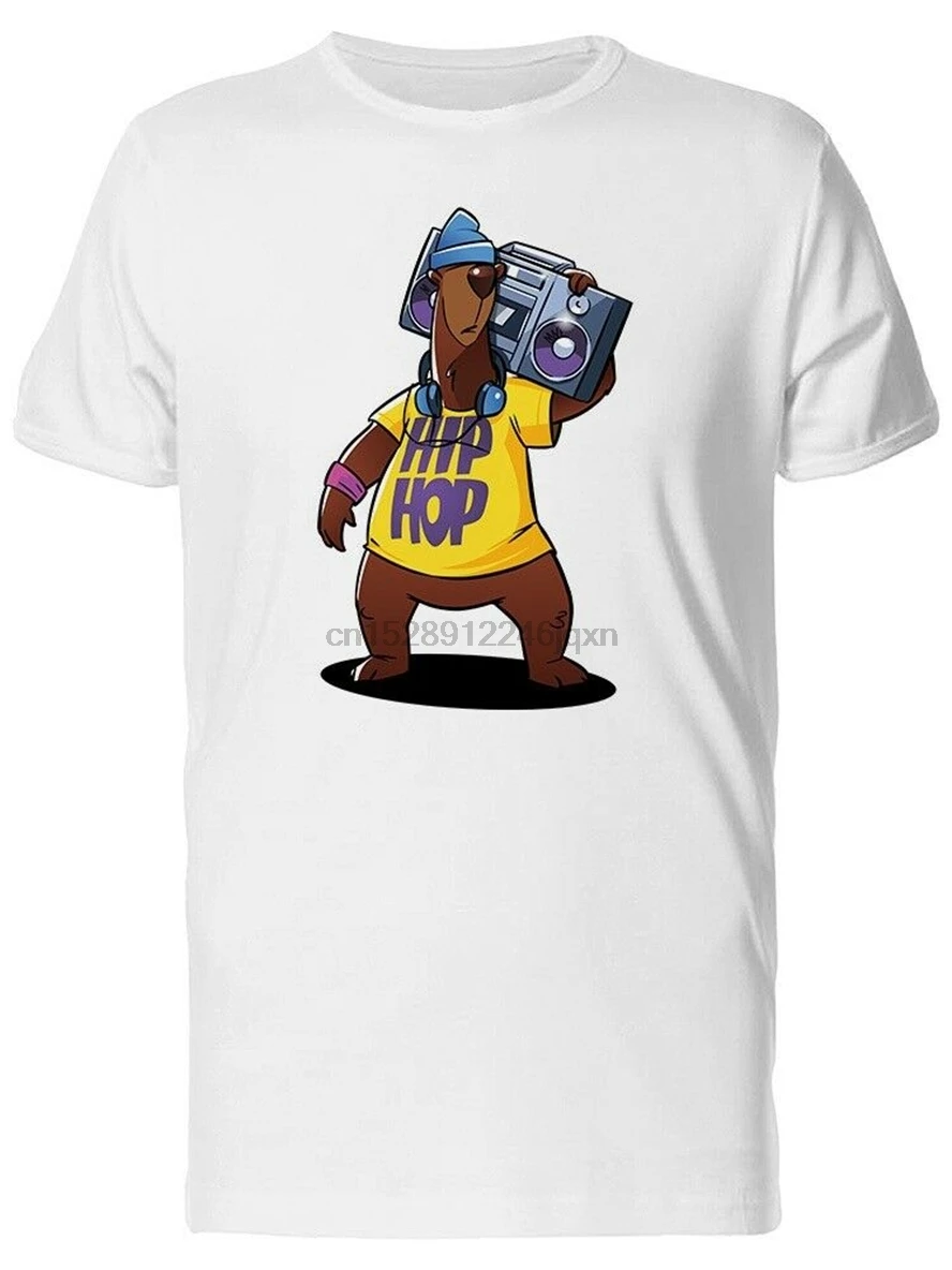 Прохладный в стиле хип-хоп с рисунком из мультфильма Медведь Мужская