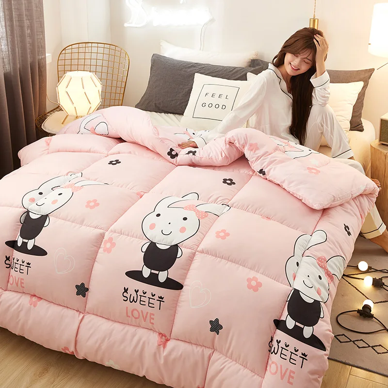 

Cartoon Style Comforter Winter Thick Duvet Twin Queen King Size Blanket Soft And Warm Quilt Luxury Printing Fabric Bed Set CF3
