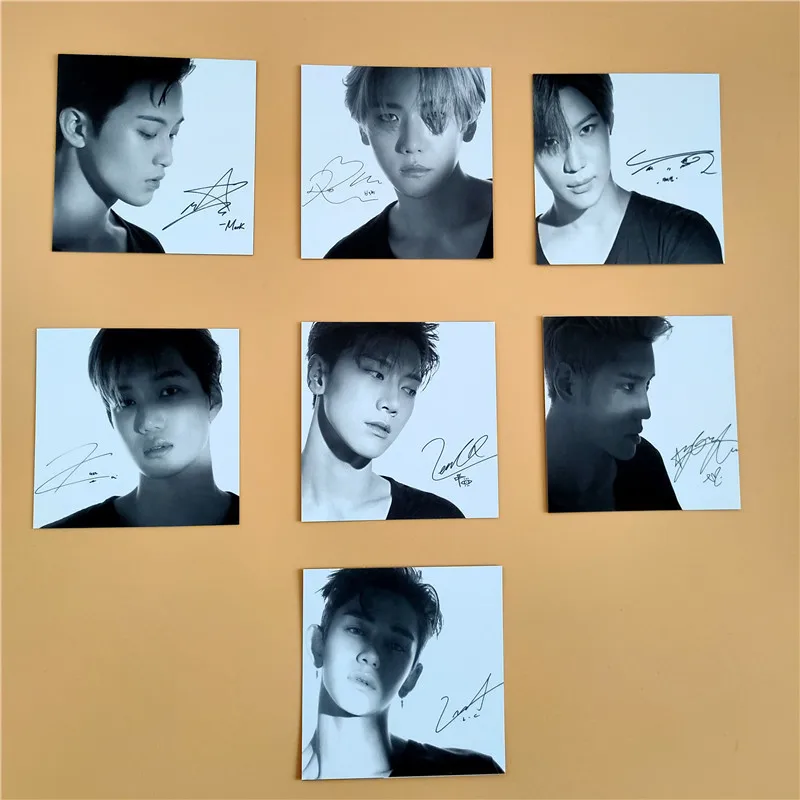 Новинка альбом Kpop 7 шт./компл. SuperM постер с фотокартой надписью BAEKHYUN KAI MARK LUCAS