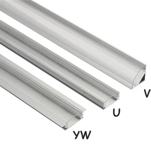 Светодиодная панель светильник вым профилем, прямоугольная, U-образная форма для полосы освещения, широкая, с зажимом для крепления заглушки