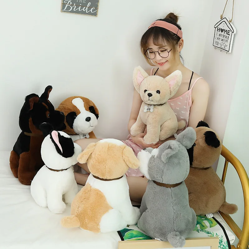 1 шт. плюшевая кавайная игрушка Имитация животных собака дамские мягкие игрушки