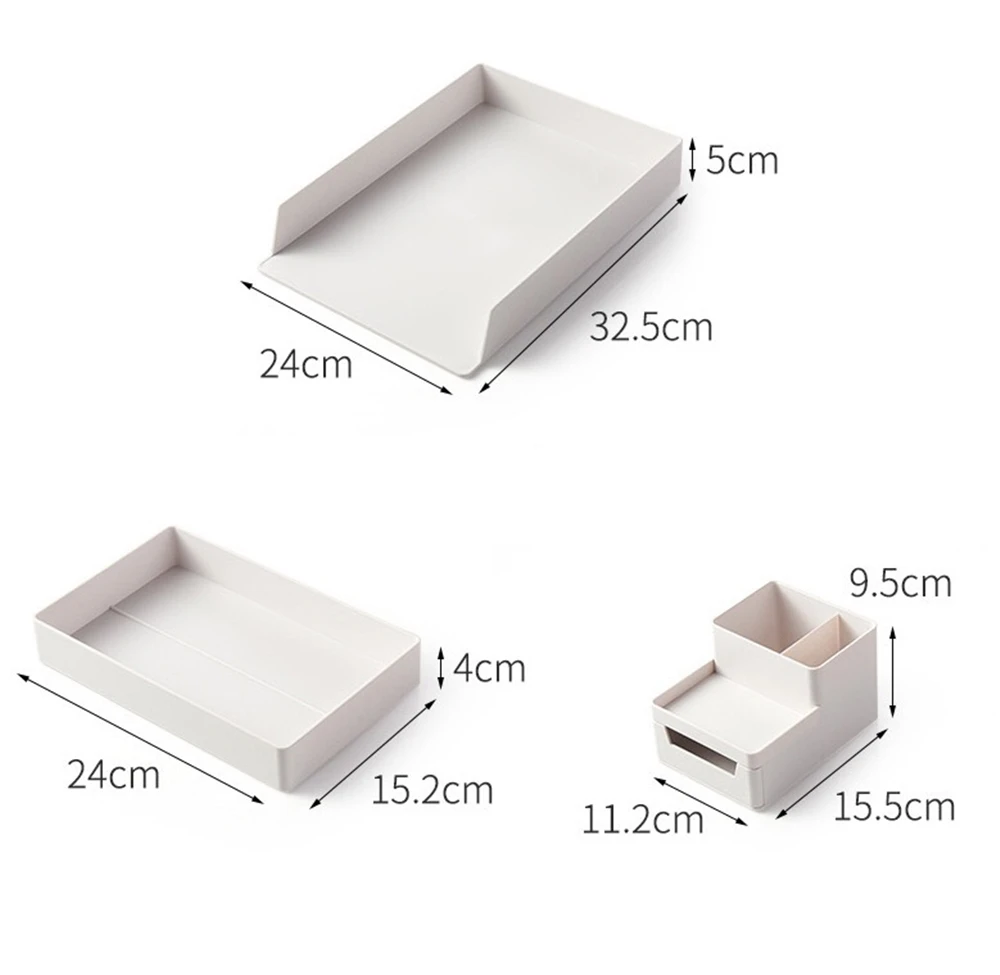 Органайзер настольный A4 для хранения документов большая коробка с 4 уровнями