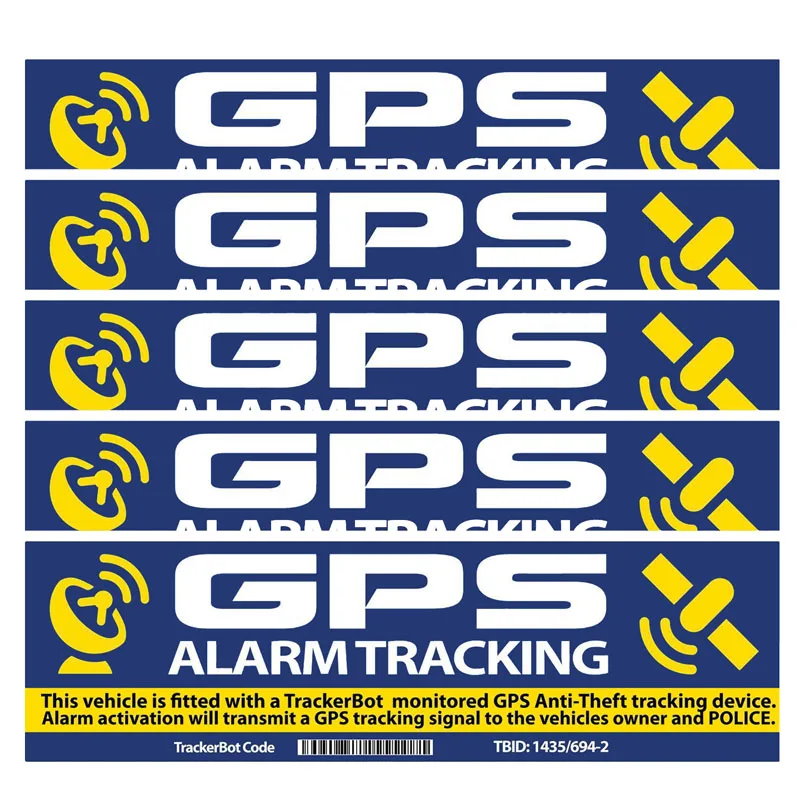 

Aliauto 5 X Reflective Warning Mark Car Sticker Gps Alarm Tracking Sign Waterproof Automobile Motorcycles Decal,15cm*4cm