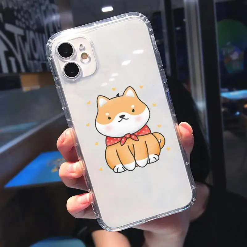 

Corgi lovely cartoon dog animal Phone Case Transparent soft For iphone 5 5s 5c se 6 6s 7 8 11 12 plus mini x xs xr pro max