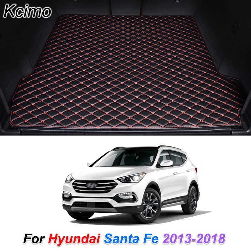

Leather Car Trunk Mat for Hyundai Santa Fe 2013-2018 Cargo Liner Trunk Floor Pad Carpet Car Accessories