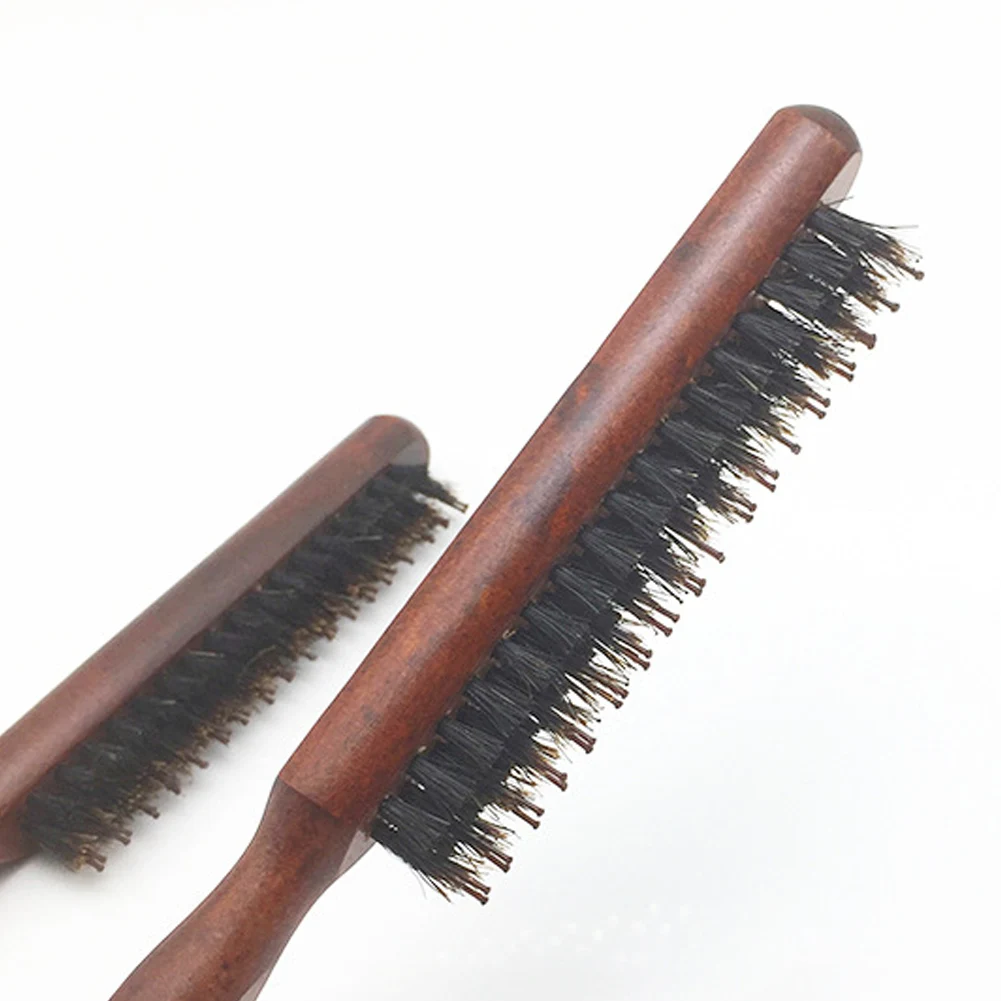 Деревянная расческа с 3 рядами ворса для волос инструмент укладки волос|Расчески|