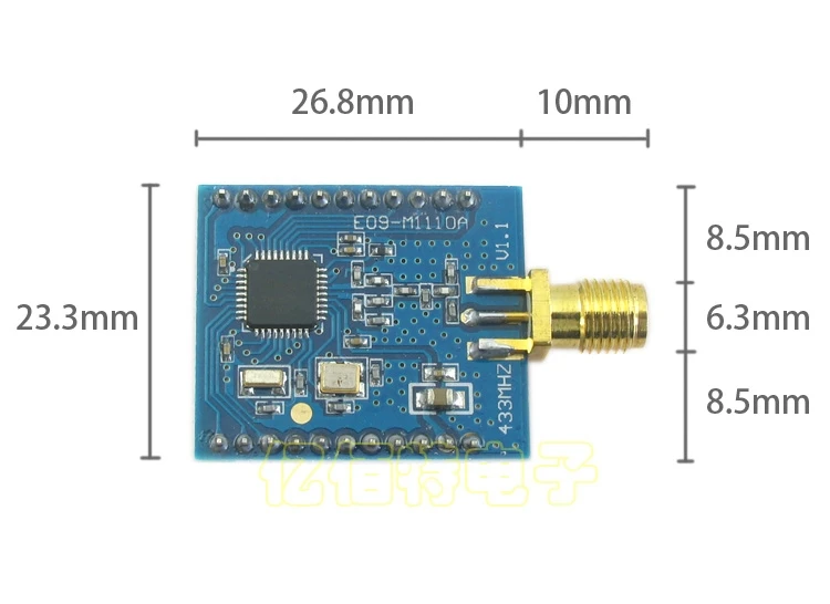 

Радиочастотный модуль CC1110 433 МГц предоставляет схематическую схему, индивидуальная и последовательная коммуникация PCB BOM