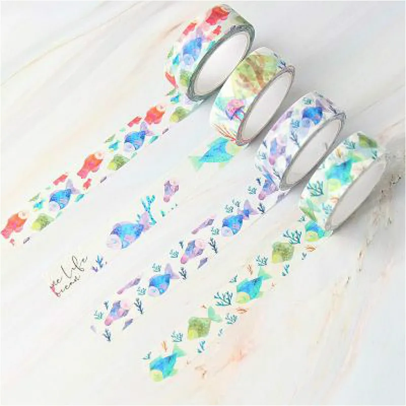 Катушка из Прекрасный лента Washi декоративные Бумага 15 мм * 7 м красочный японский