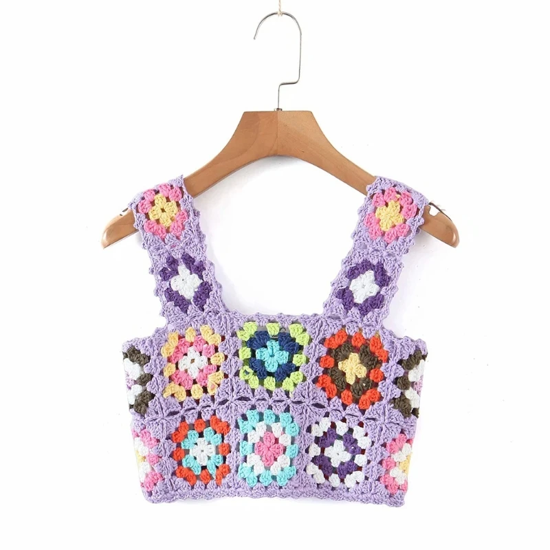 Майка женская трикотажная с цветочным принтом 264E |