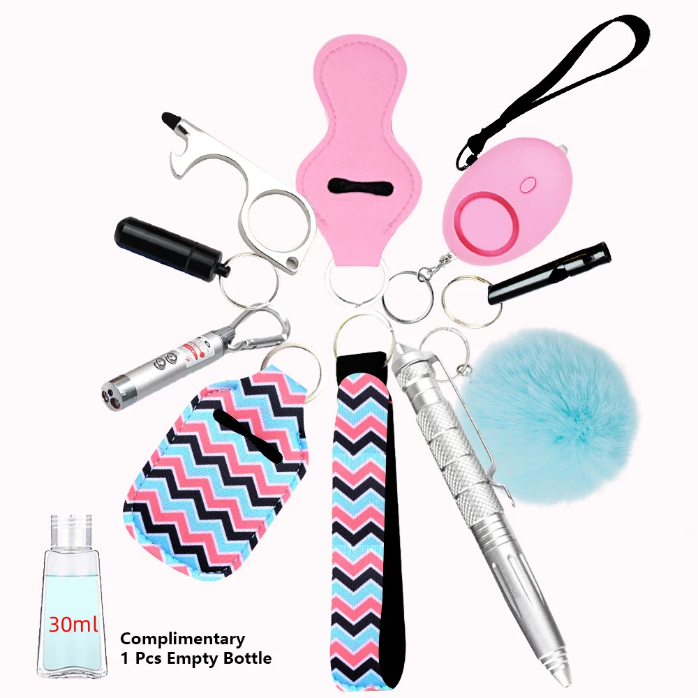 

Women Alarm Personal Keychain Set Self Defense Alarm Keychain Security Self Protection Security Alarm Key Ring For Girls Gifts