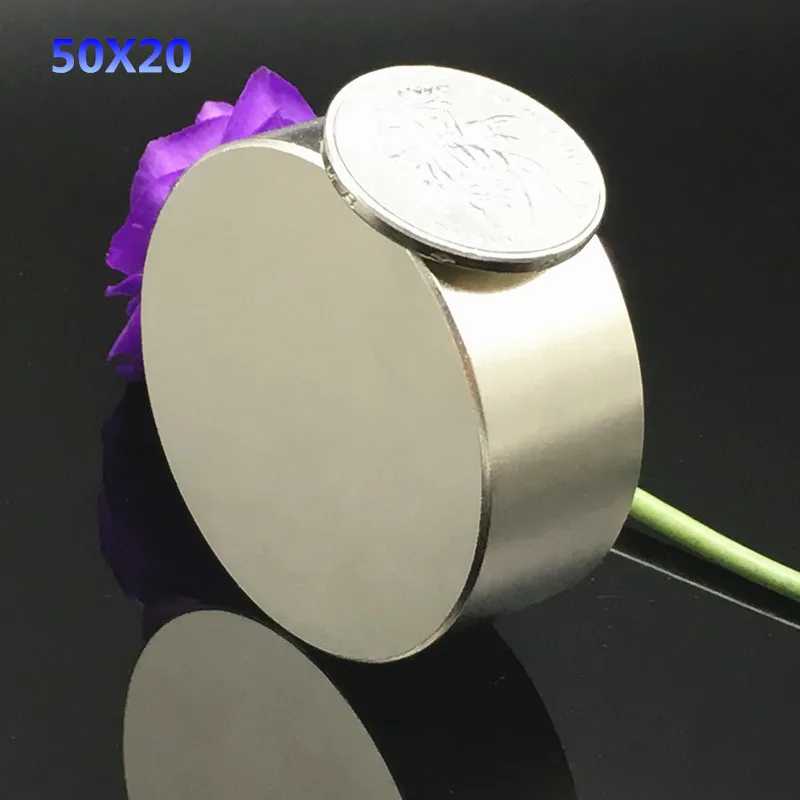 

1pcs Neodymium magnet 50x20mm metal magnet super strong round magnet 50*20 Rare earth powerful permanent magnets N52 N35