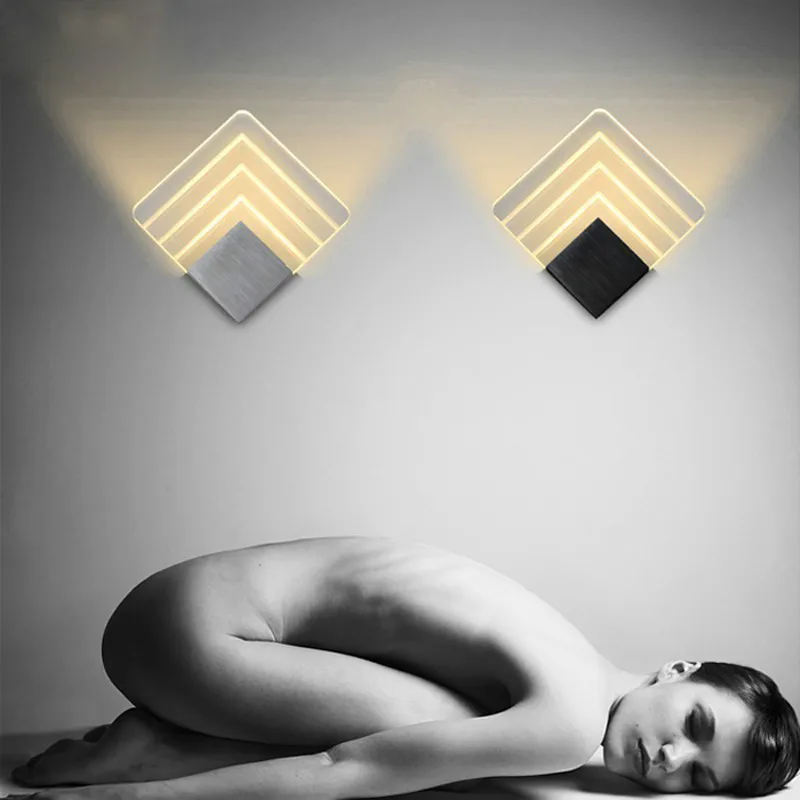 Modern Acrylic Led Wall Lamp Aluminum Light Luminarias Lights for Home Stair Bathroom Deco Fixtures | Лампы и освещение
