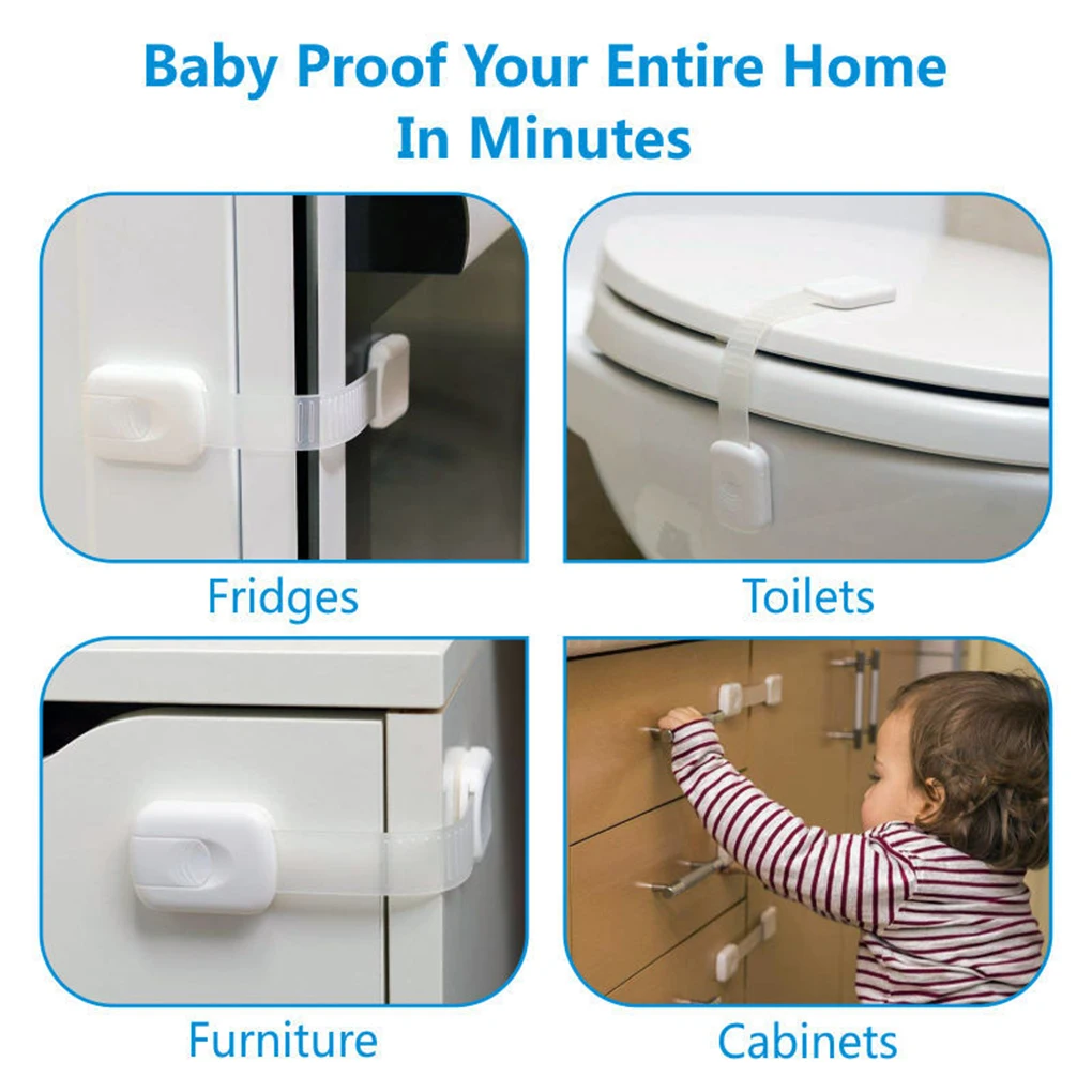 

12pcs Child Lock Protection Drawer Lock Cabinet Toddler Baby Safety Lock Refrigerator Window Closet Wardrobe Stopper