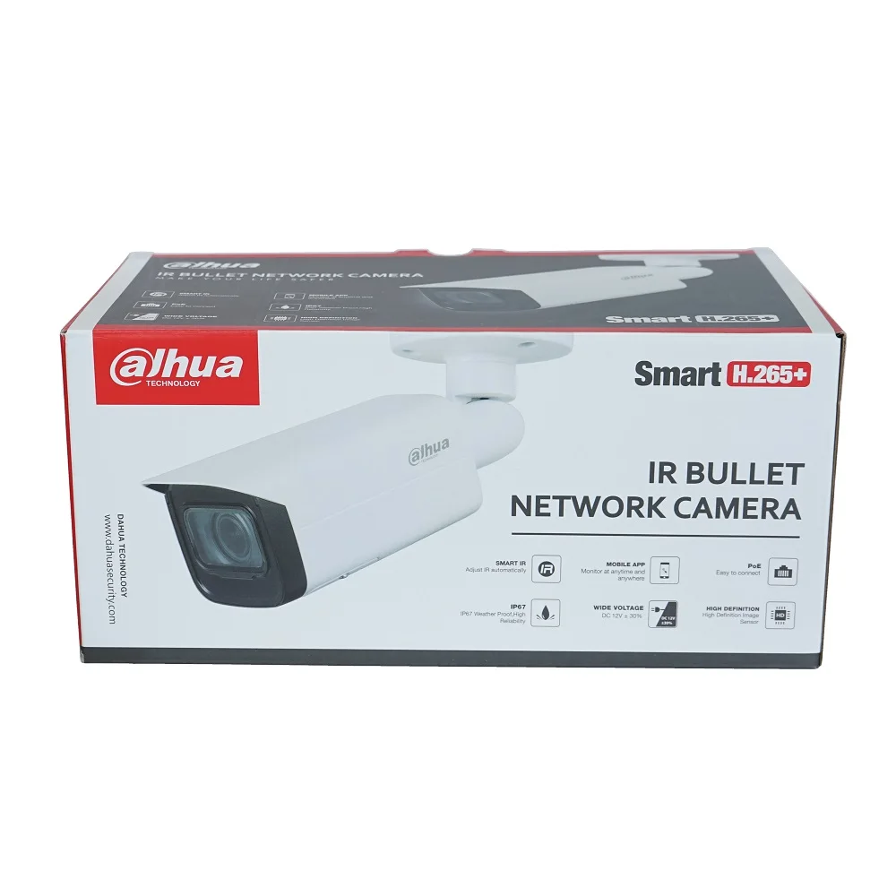 Оригинальная цилиндрическая IP-камера Dahua 8 Мп с ИК-переменным фокусным