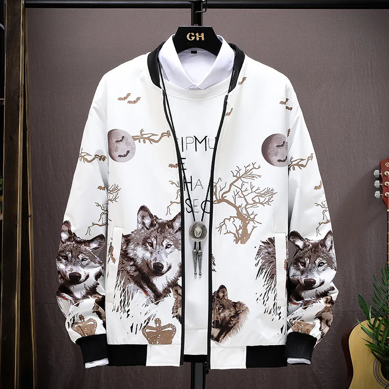 

Chic Men's Jacket Spring Autumn Hip Hop Personality Jacket Man Casual Coat Youth Baseball Uniform Fashion Streetwear