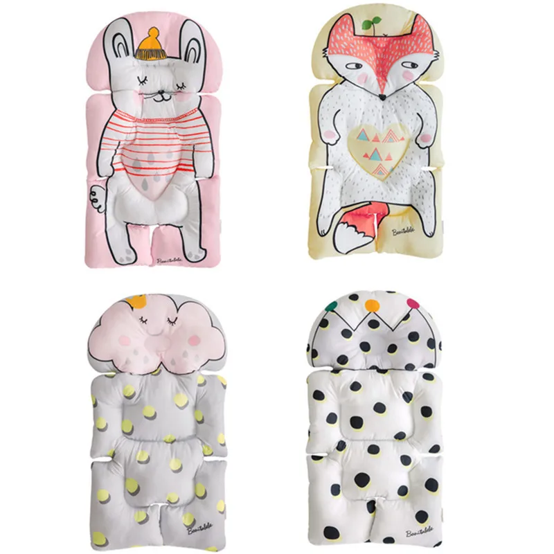 

Baby Mat Breathable Newborn Infant Stroller Cushion 3D Cartoon Safety Car Pillow Anti-collision Mattresses