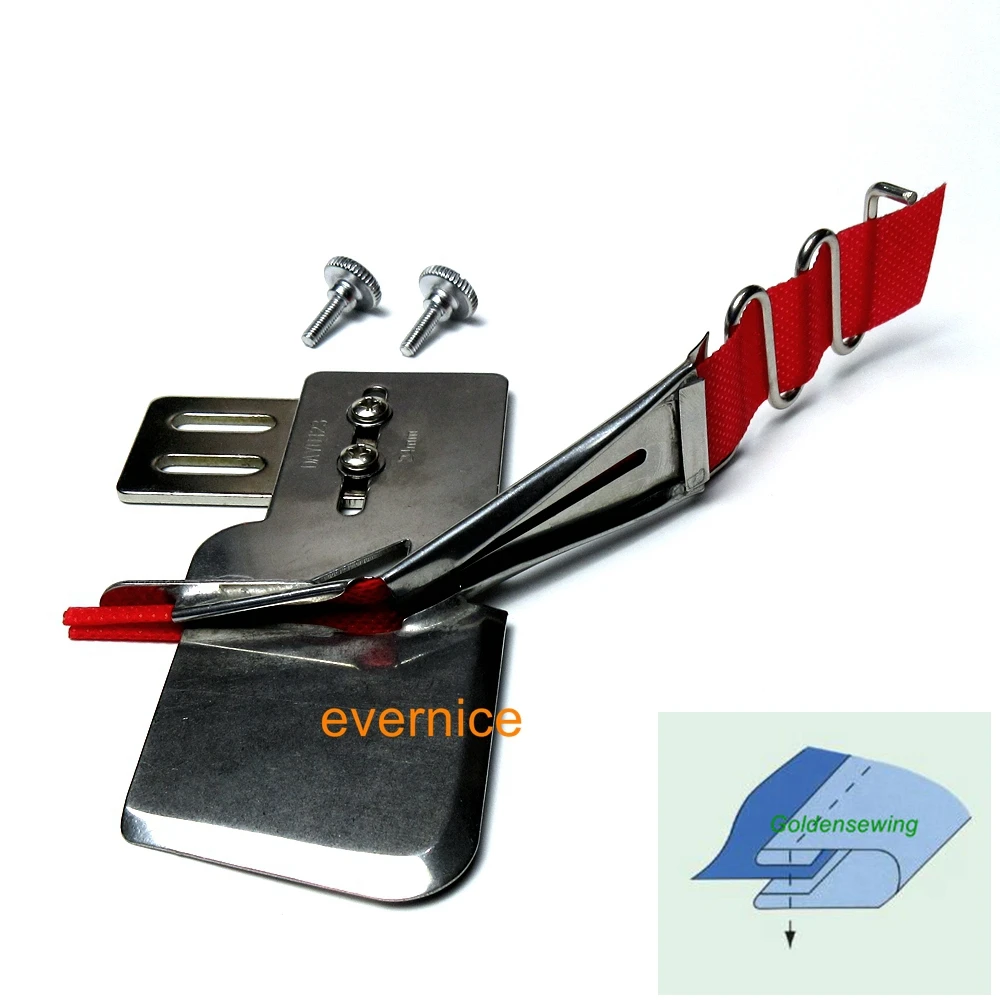 Двойная Складная обвязочная папка с прозрачной отделкой сверху и снизу для JUKI DDL