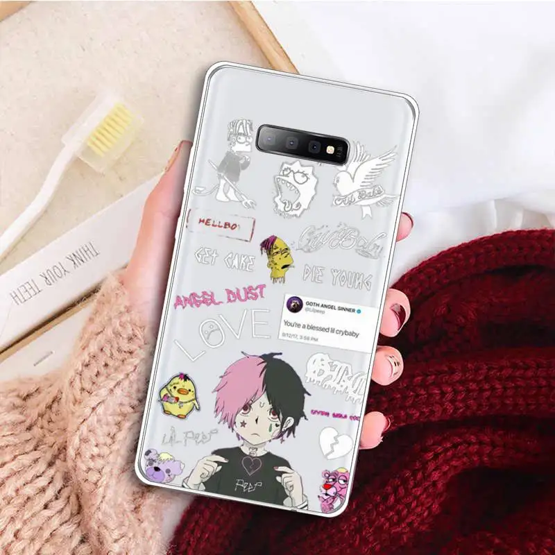

lil peep Phone Case Transparent for samsung A 21s 50 51 71 S 8 9 20 20fe note 10 20 plus ultra