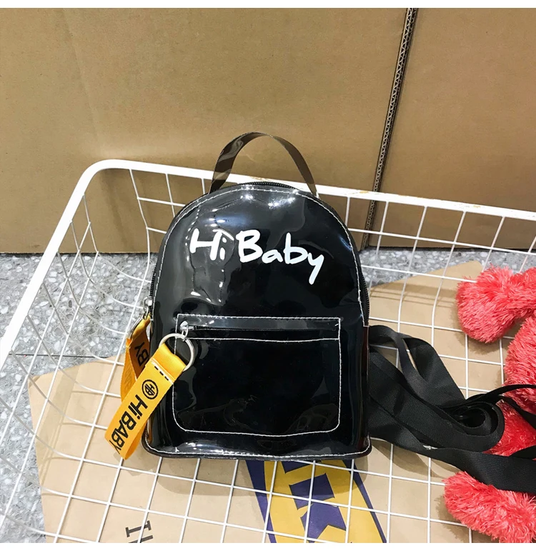 Модный женский рюкзак корейский конфетных оттенков прозрачный мини-рюкзак из