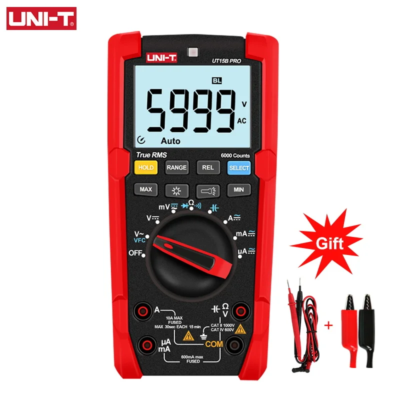 Цифровой мультиметр UNI T UT15B UT17B Pro тестер с автонастройкой диапазона функция True RMS