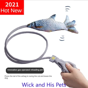 New Product Creativity Pet Tease Cat Artifact Simulation Fish Cat Toy Interactive Plush Toy Kitten Toys  Pet Toys Cat Supplies