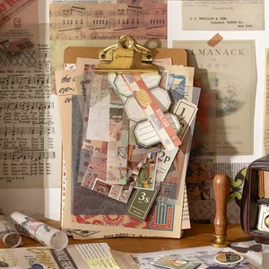 74 листауп наклейки для ногтей с Лот из блакнота для бумаги для заметок на клейкой основе Ретро путешествия журнал хлама Скрапбукинг наклейки офисные школьные принадлежности