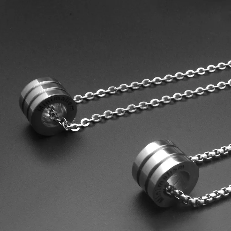 Модное ожерелье Мужская Личность титановая сталь простой хипстер парень кулон