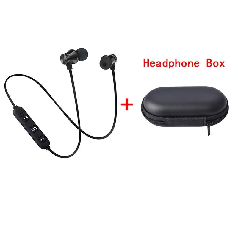 Headphone Add Box S8 беспроводные магнитные Bluetooth наушники Беспроводные спортивные наушники стерео Бас Наушники для прослушивания музыки с микрофоном гарнитура для xiaomi iphone - Цвет: Headphone Add Box