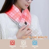 usb heated scarf with neck heating pad electric heating pad winter warmer scarf with temperature adjustable for women men kids
